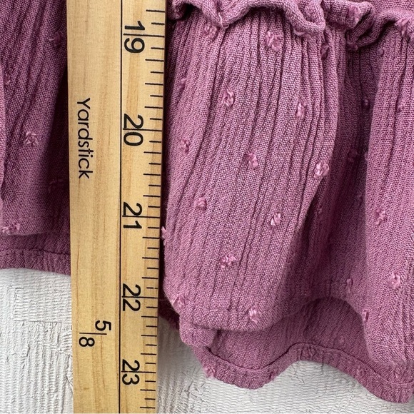 Rewind Lavender Button-Front Peplum Blouse Cottagecore Flowy Sleeves Small Boho - Picture 10 of 11